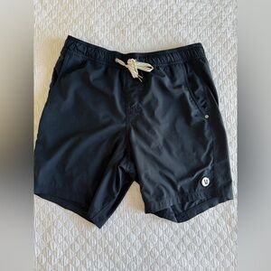 Vuori Men's Dark Black Lined Shorts